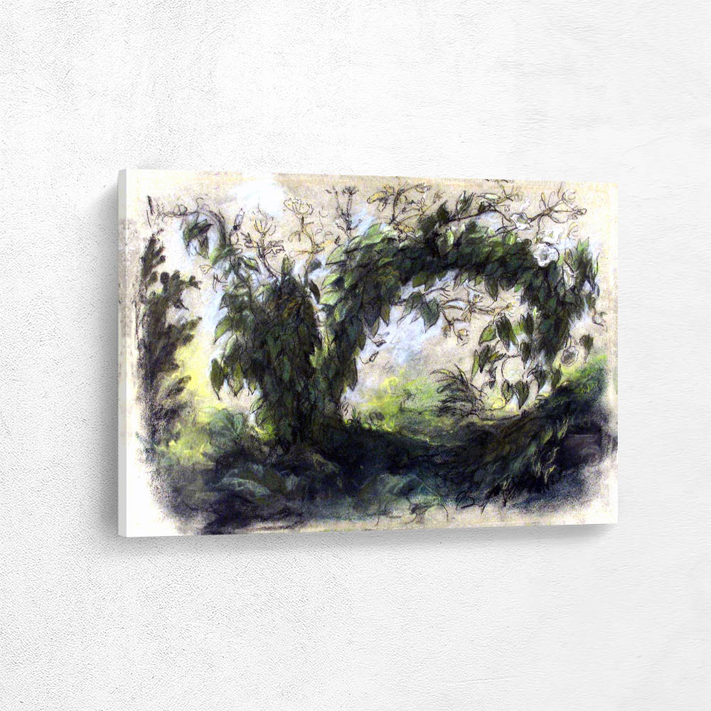 Arch of Morning Glories Study for A Basket of Flowers