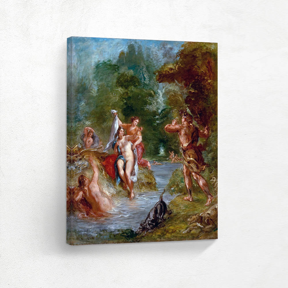 Painting of a Group of People in a River