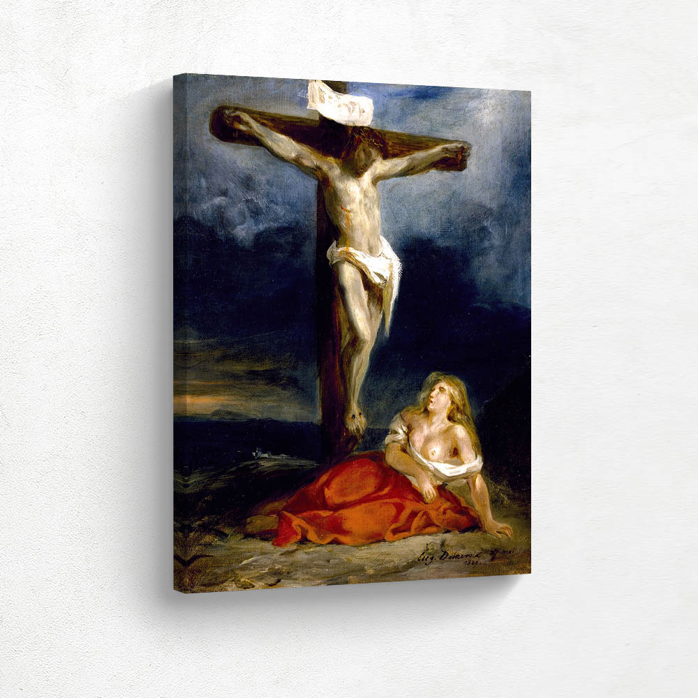 Eugene Delacroix Paintings of Saint Mary Magdalene at the Foot of the Cross