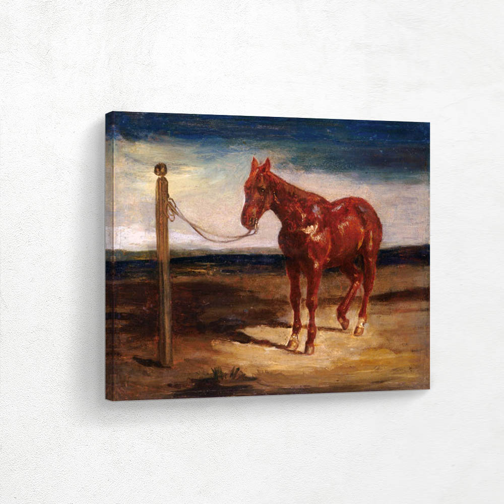 Horse Hitched to a Post