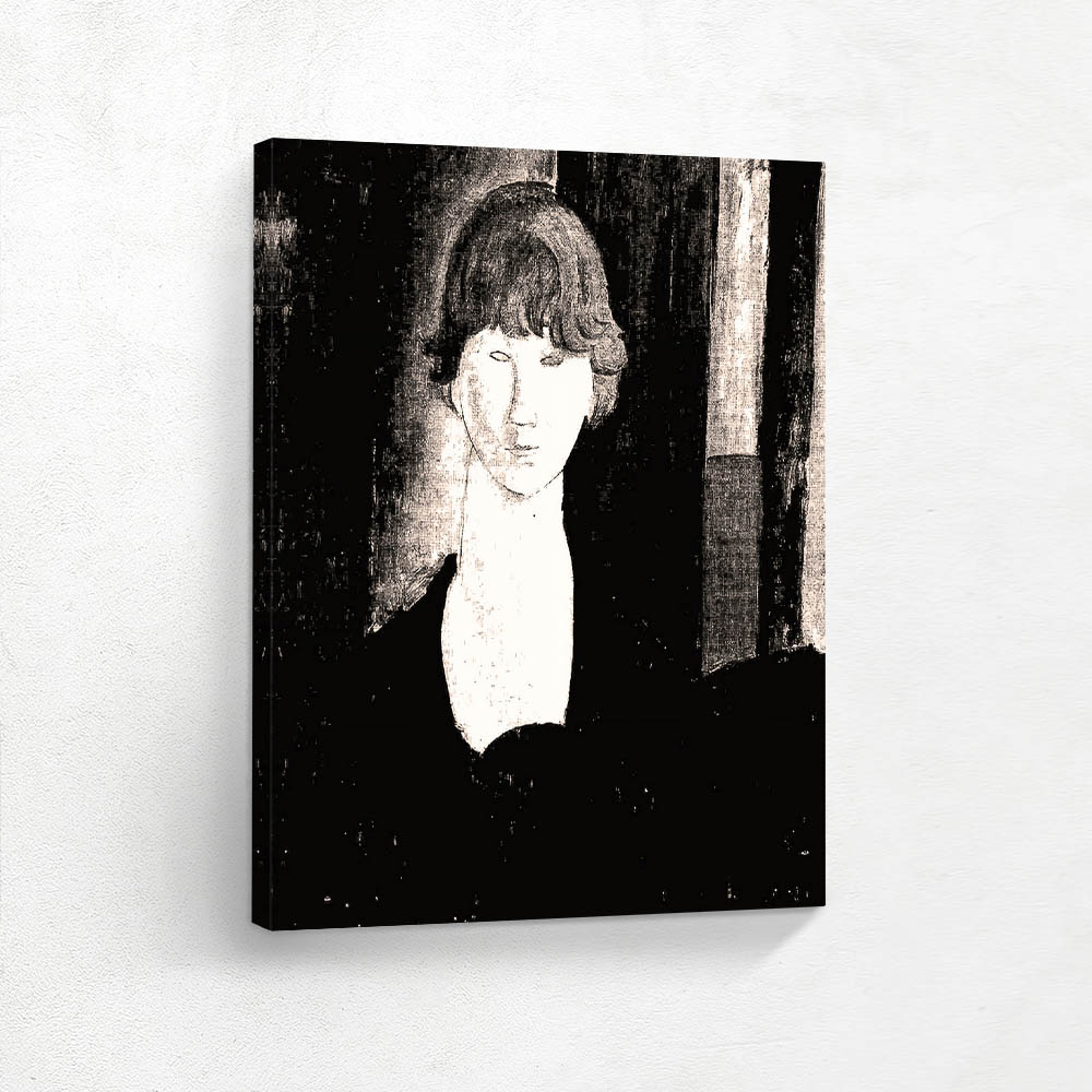 Portrait of a Woman in Black and White