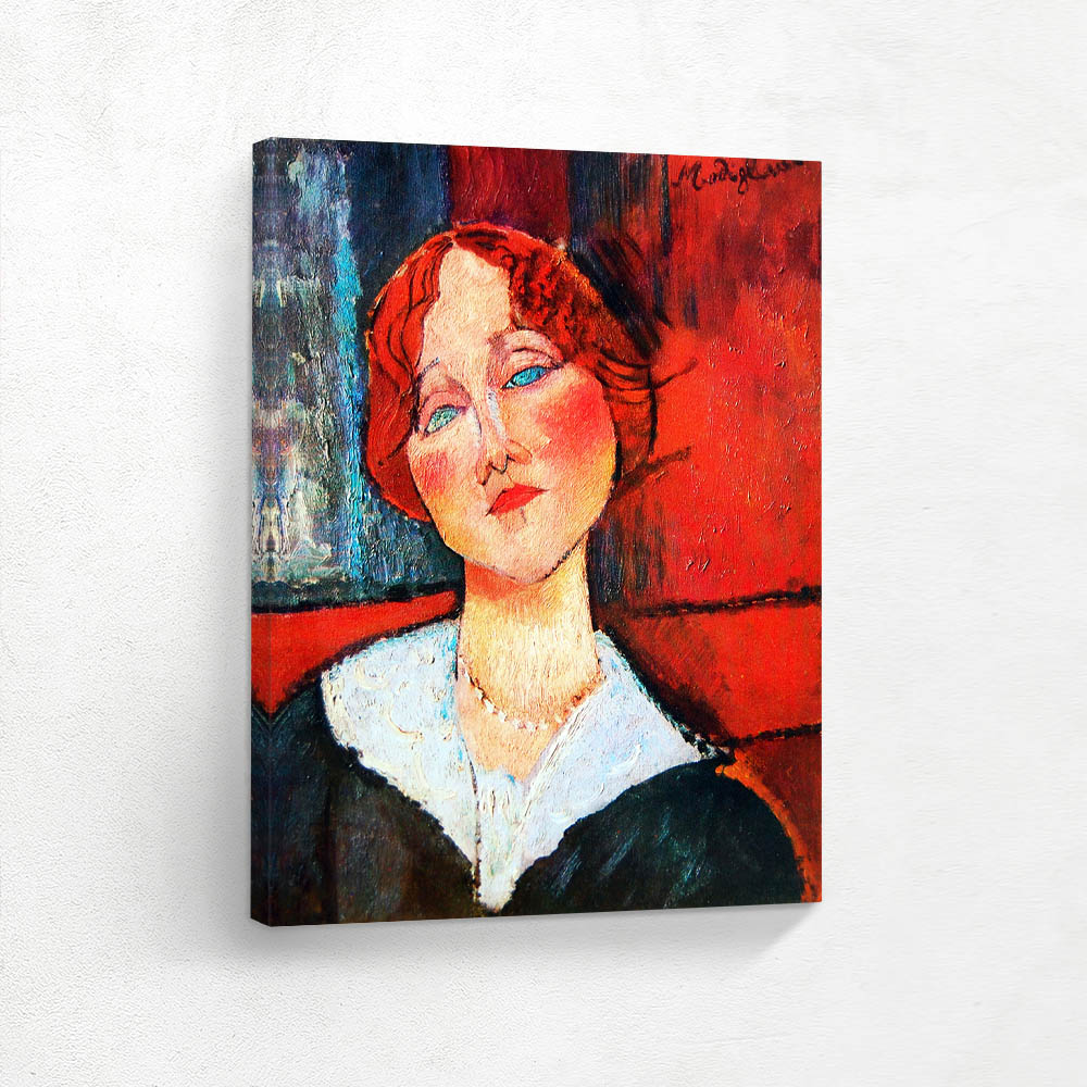 Red Headed Woman with Blue Eyes