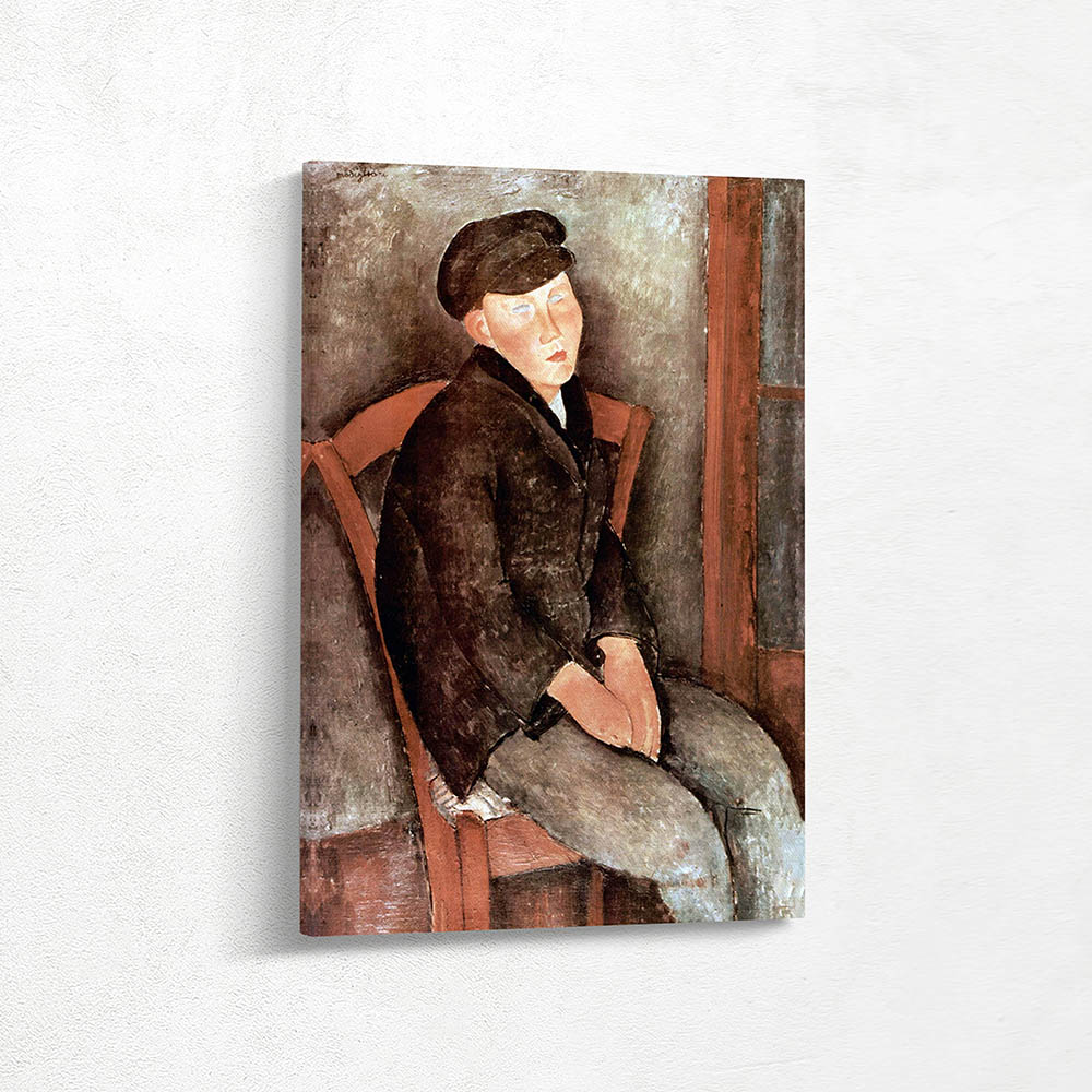 Seated Boy with White Cap