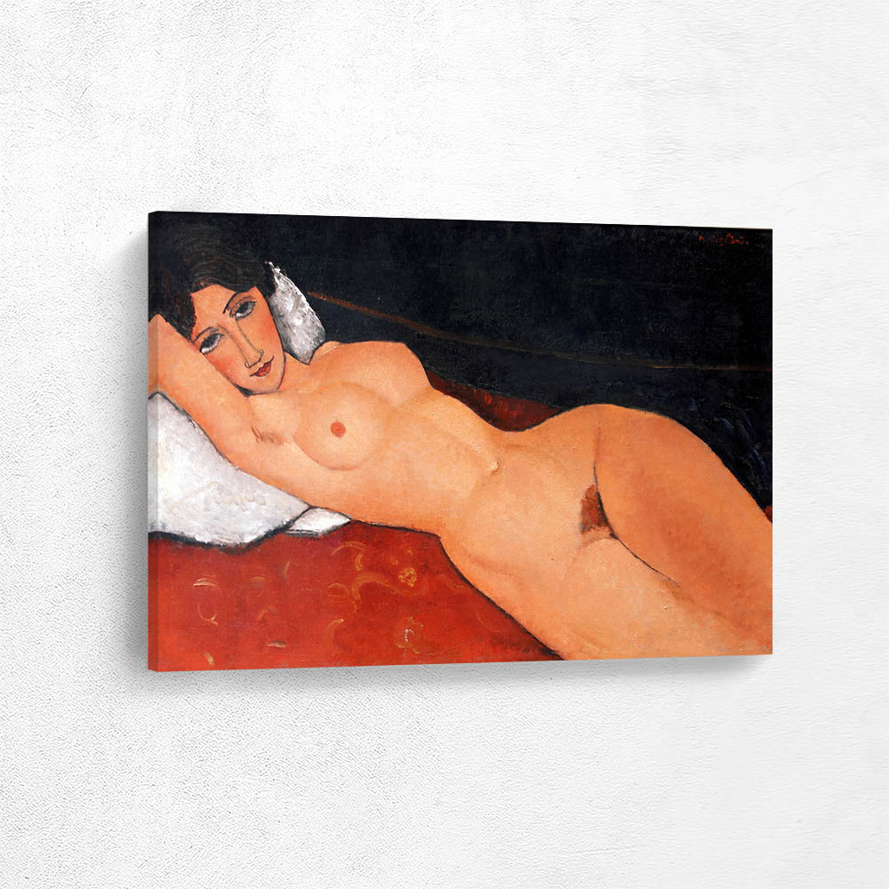 Female Nude Reclining on a Pillow