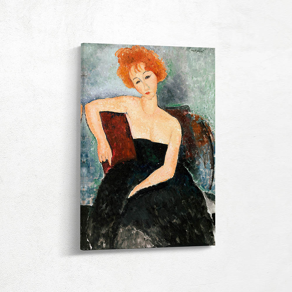 Red Headed Girl in Evening Dress