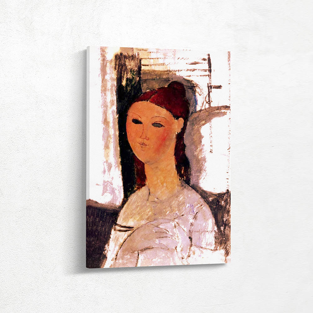 Abstract Painting of Young Woman Seated