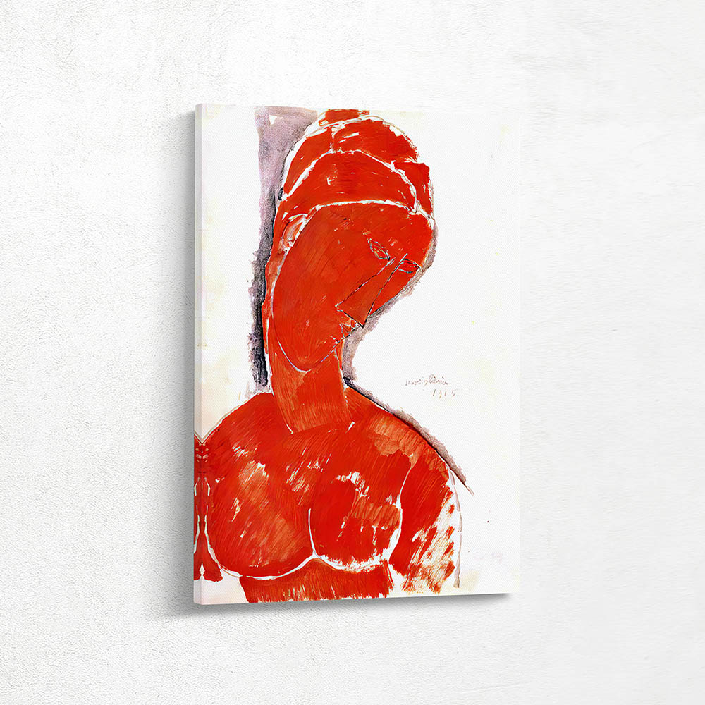 Female Bust in Red