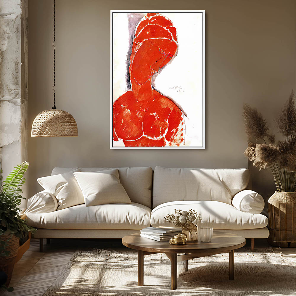 Female Bust in Red - Image 4