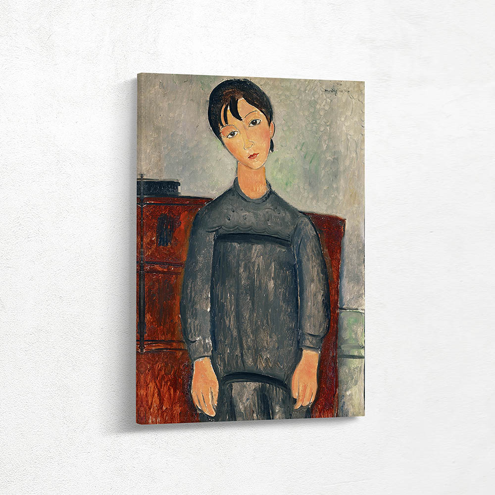 Little Girl in Black Apron
