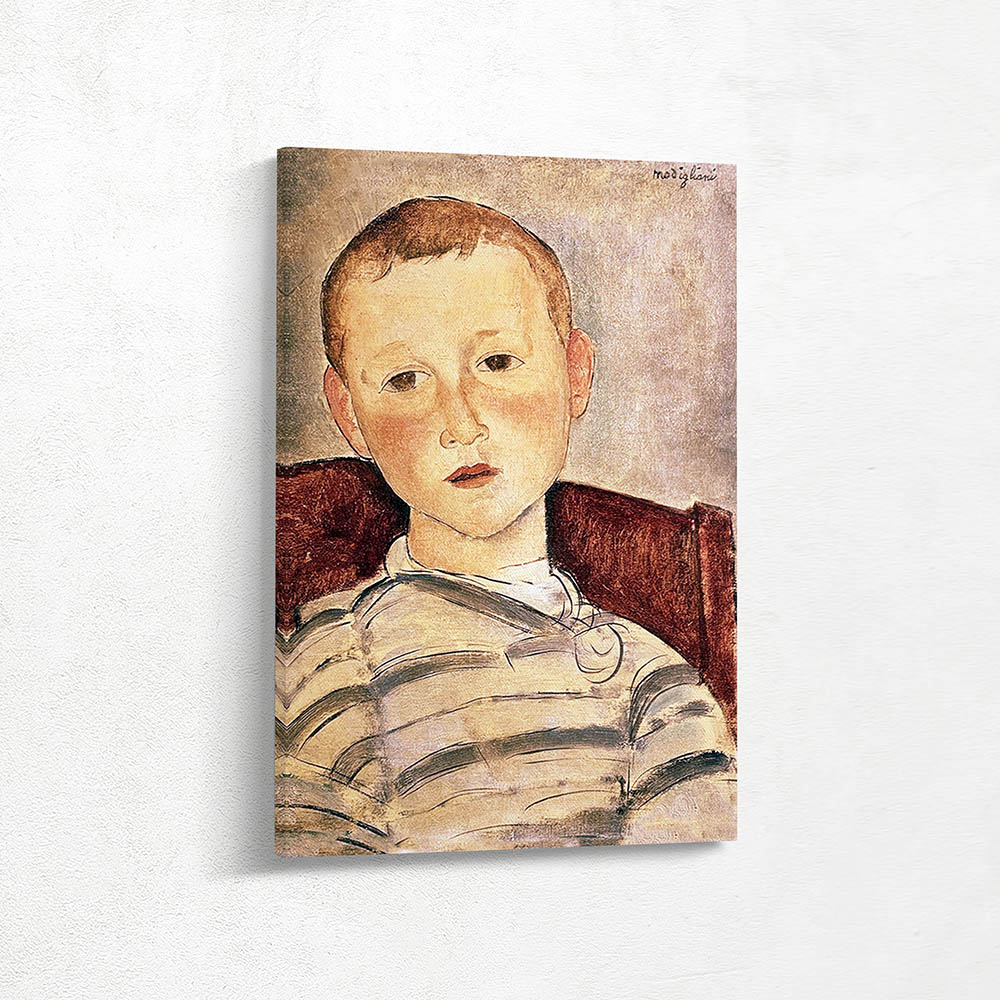 Young Boy in a Striped Sweater