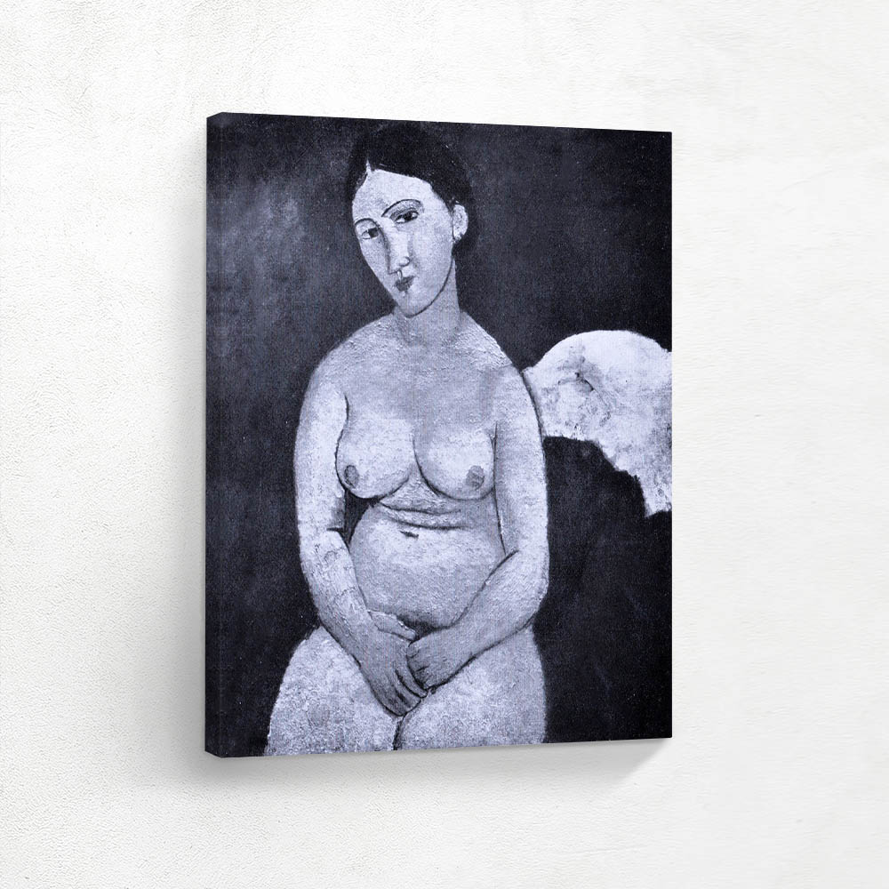 Seated Nude in Black and White