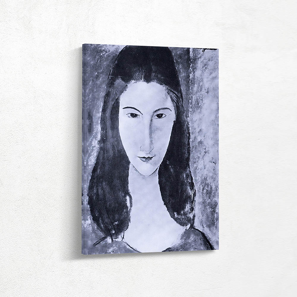 Model Jeanne Hebuterne in Black and White