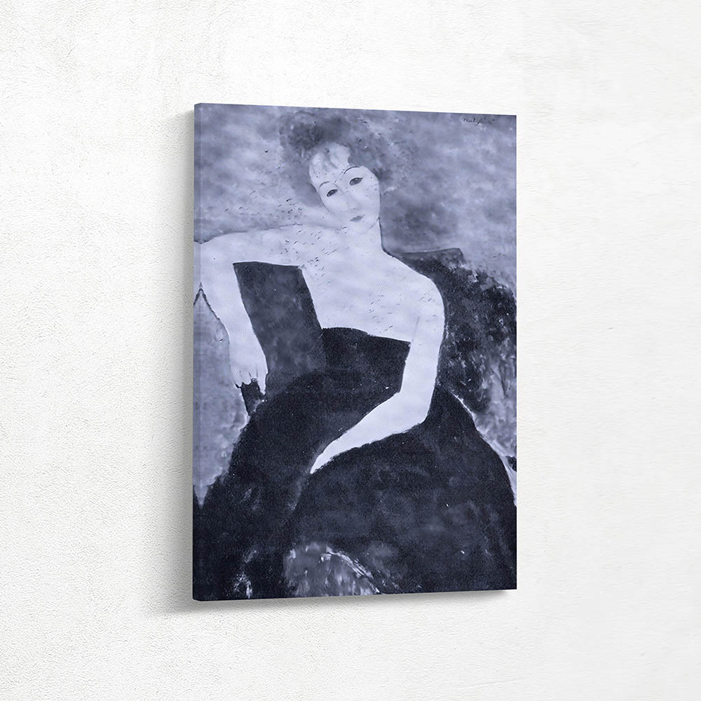 Portrait of Red Headed Woman in Black and White