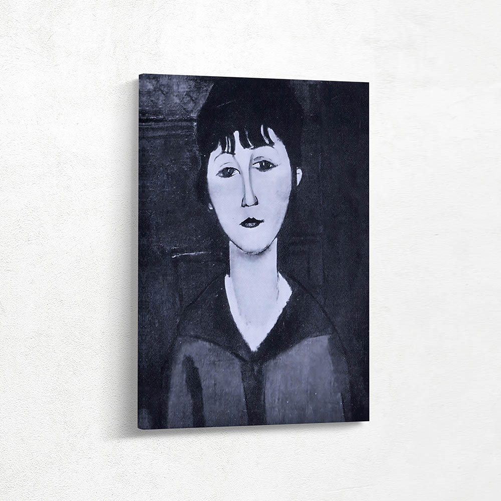 Head of a Young Girl in Black and White