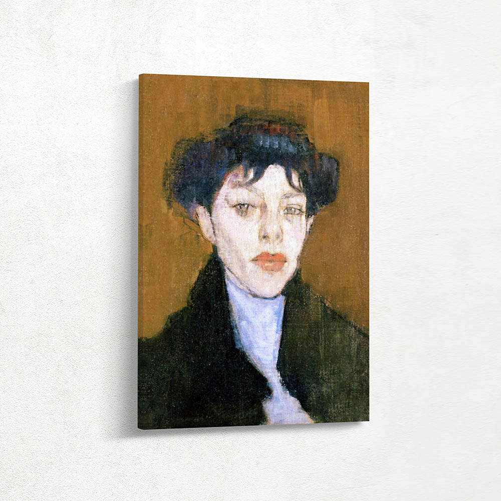 Portrait of a Woman with a Blue Scarf