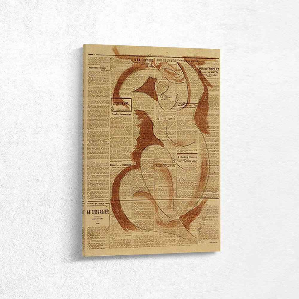 Caryatid on Newspaper