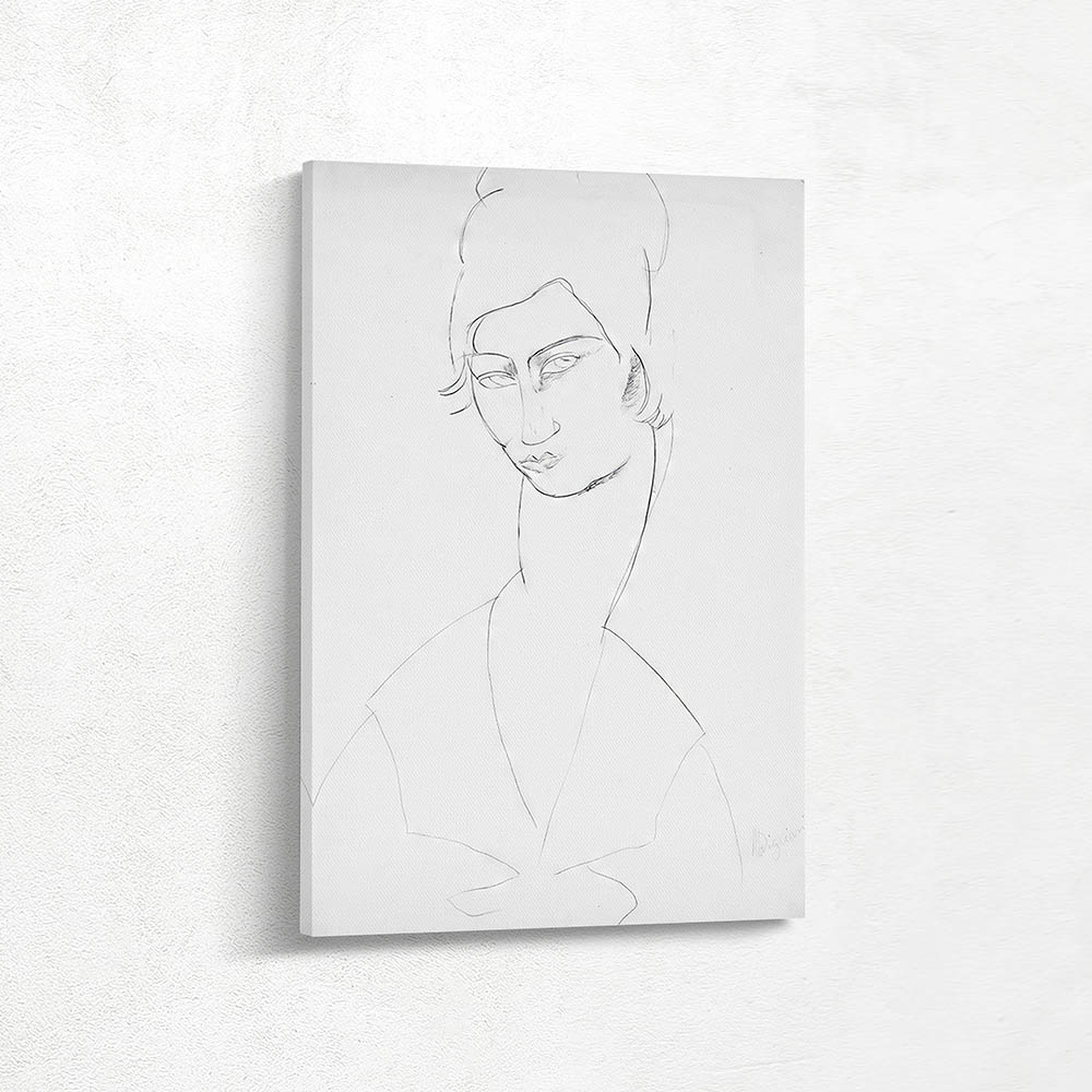 Portrait of Jeanne Hebuterne in Pencil