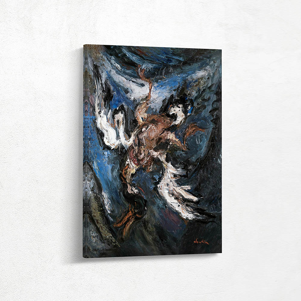 Duck on a blue background