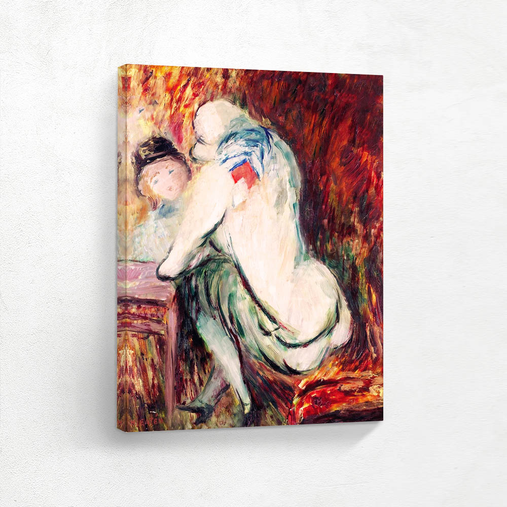 Conversation 2 A painting of a woman sitting on a chair