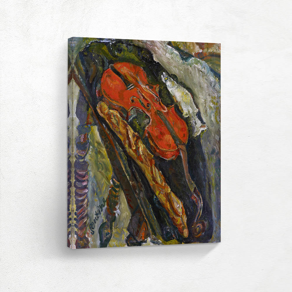 Still Life with Violin Bread and Fish