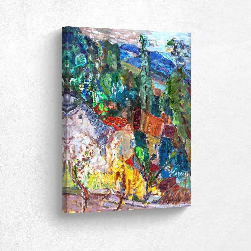 City View with Cypress and Houses