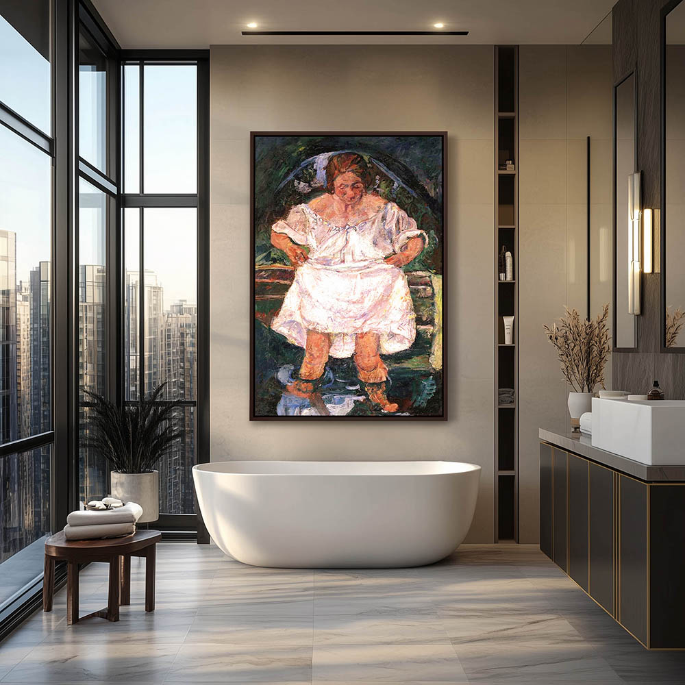 The woman entering the water - Image 3