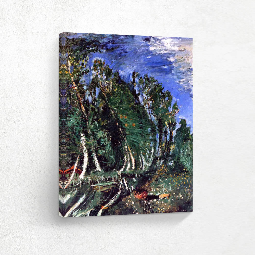 Landscape with reclining character Champigny