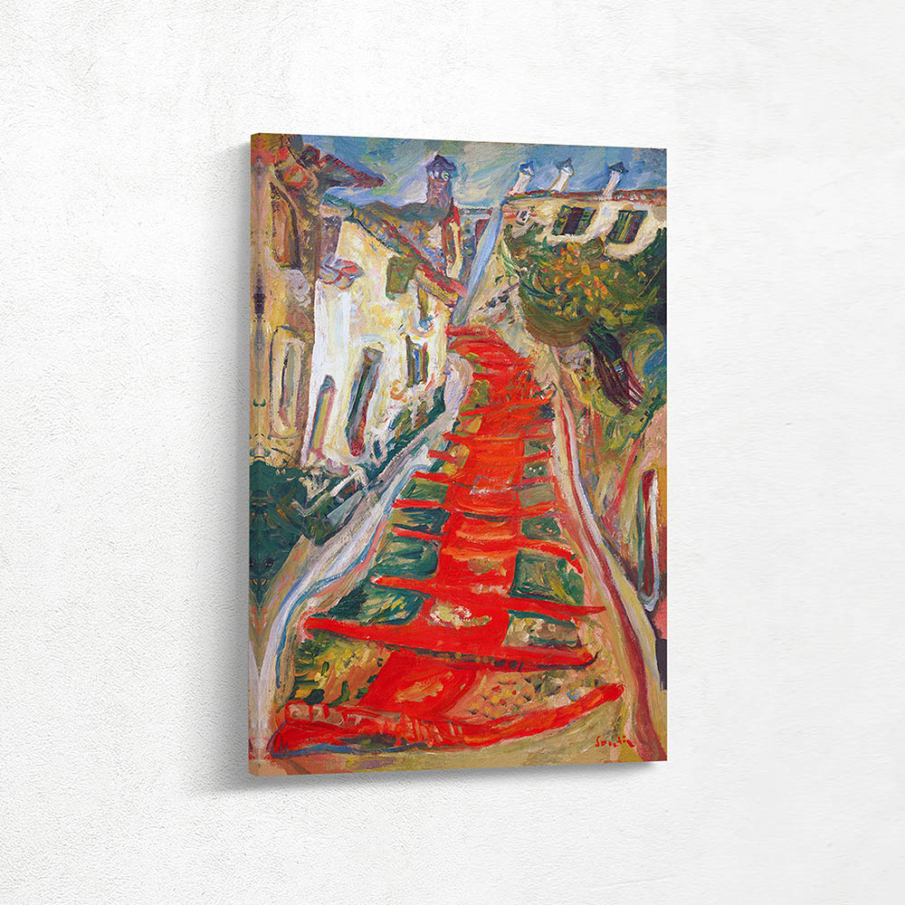 The red staircase in Cagnes