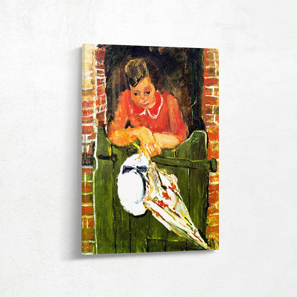 Woman Leaning with Umbrella