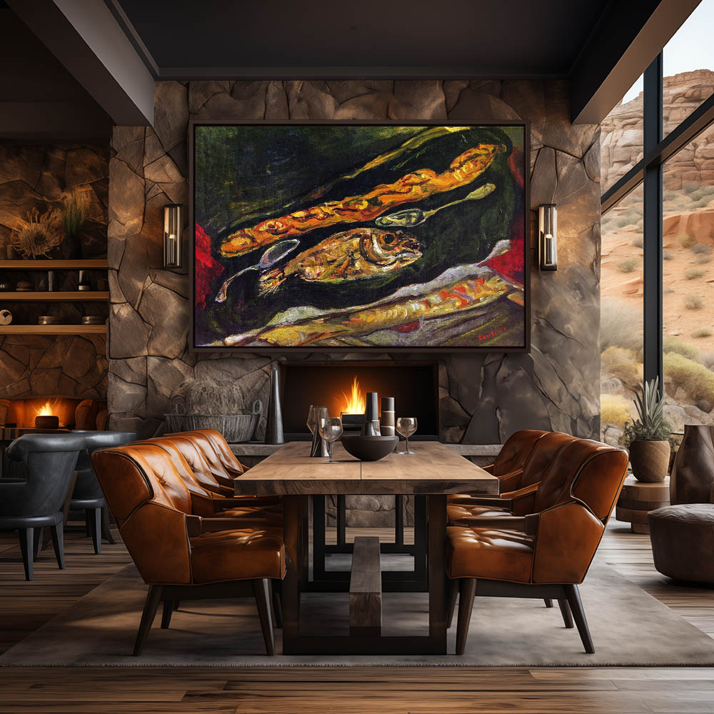 Still Life with Bread and Fish - Image 3