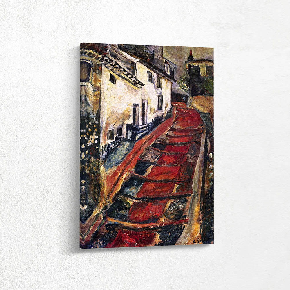 The red staircase in Cagnes