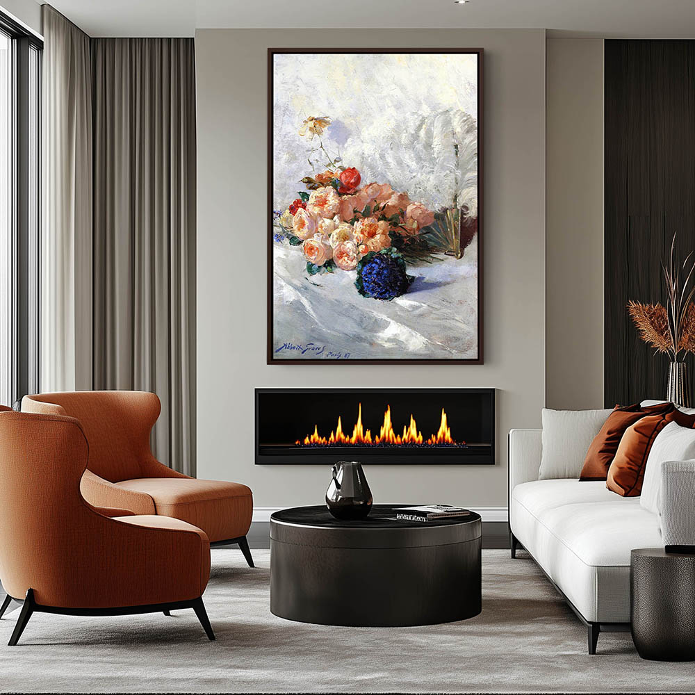 Still Life with Flowers and Fan - Image 3