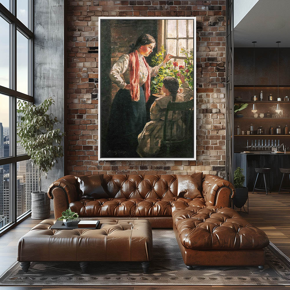 Mother and Child with Geraniums - Image 4