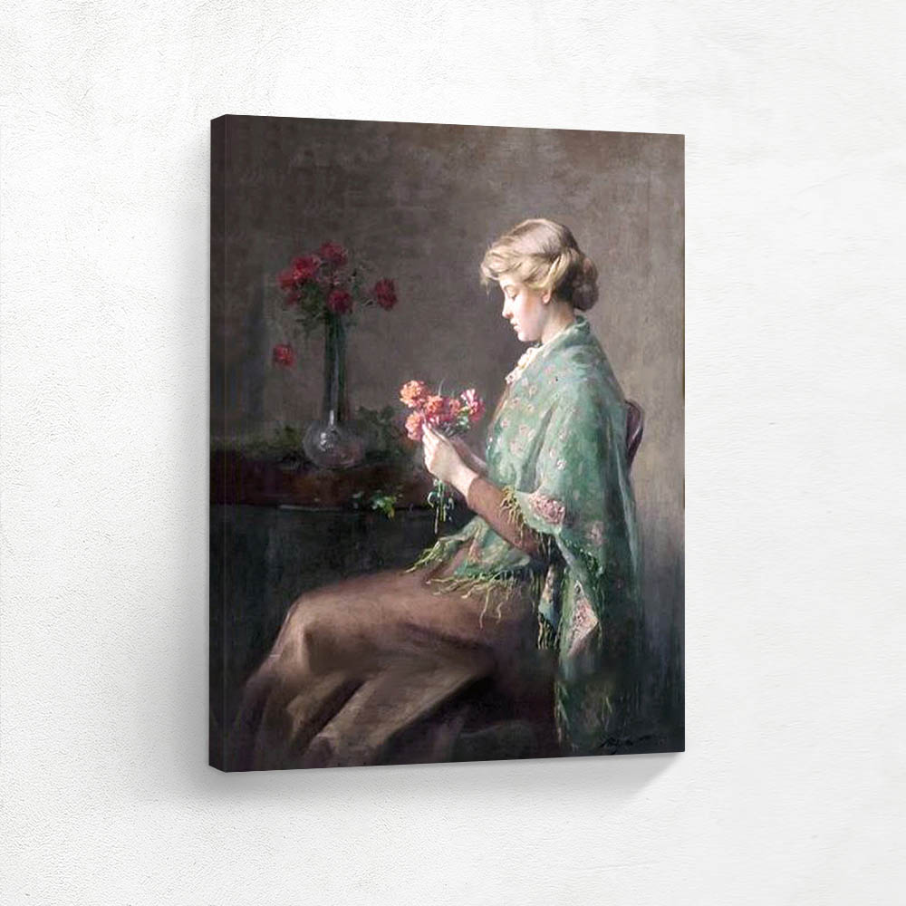 Seated Woman with Flowers