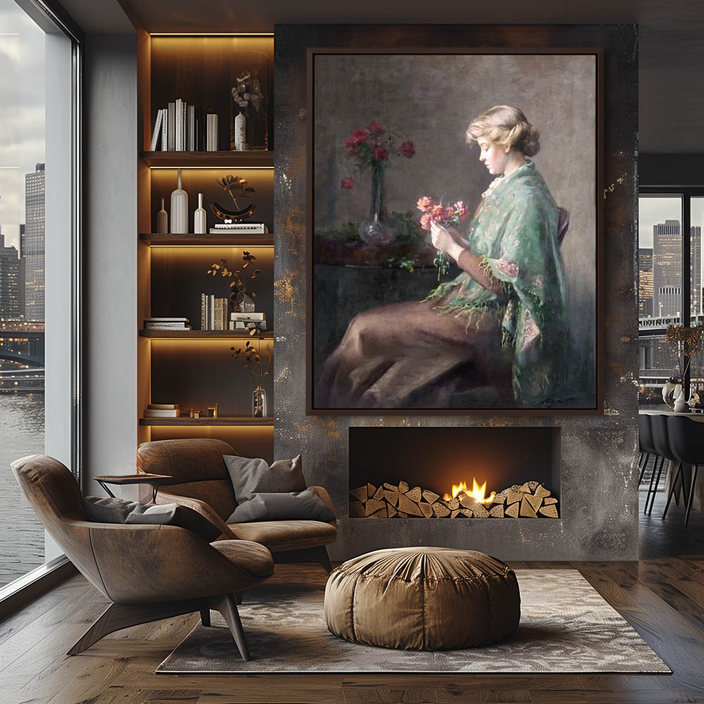 Seated Woman with Flowers - Image 3