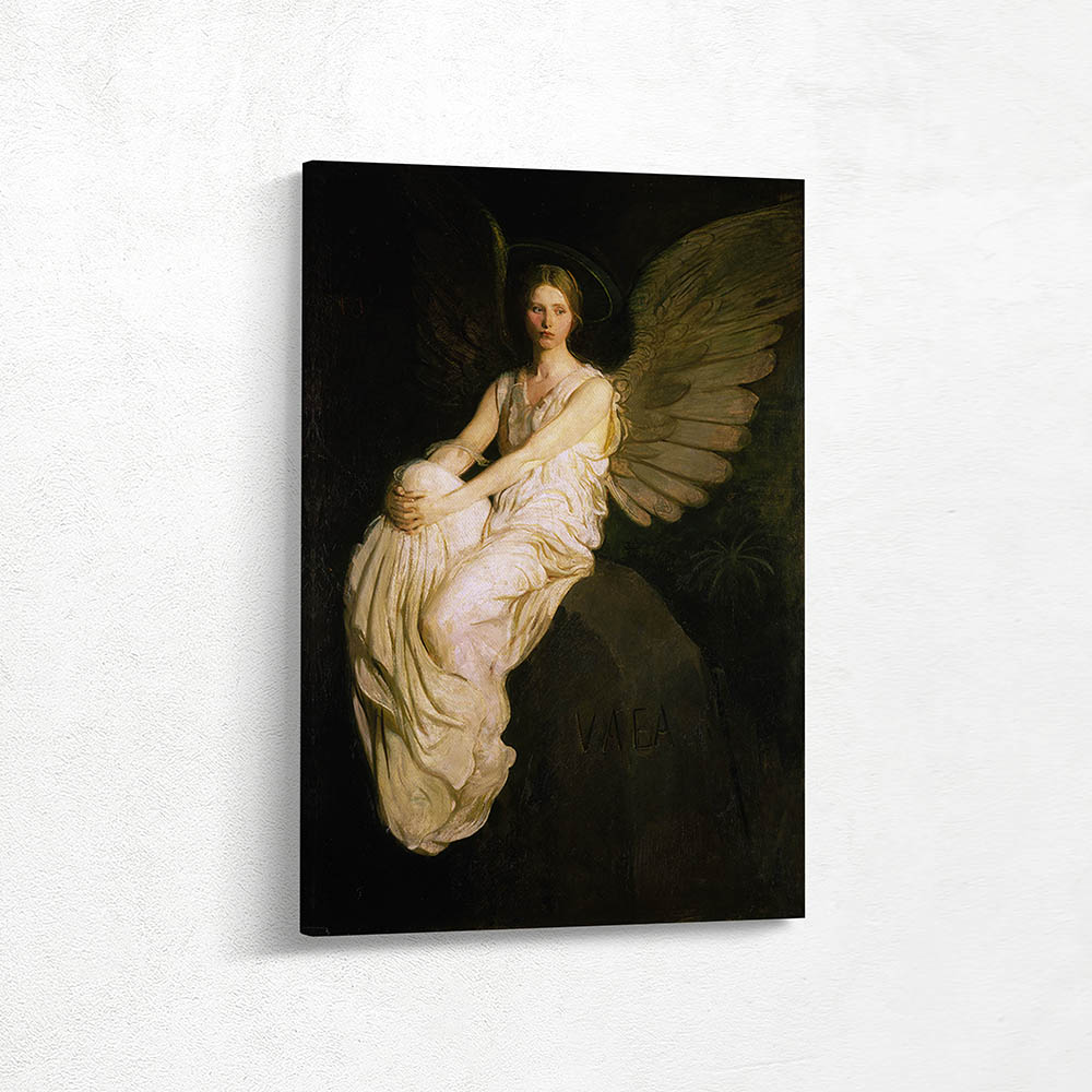 Winged Angel Figure Seated Upon a Rock Winged Angel Figure Seated Upon a Rock