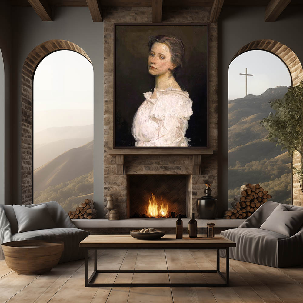 Young Woman in White - Image 3