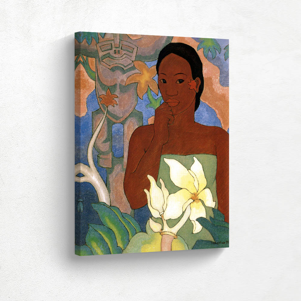 Polynesian Woman and Tiki