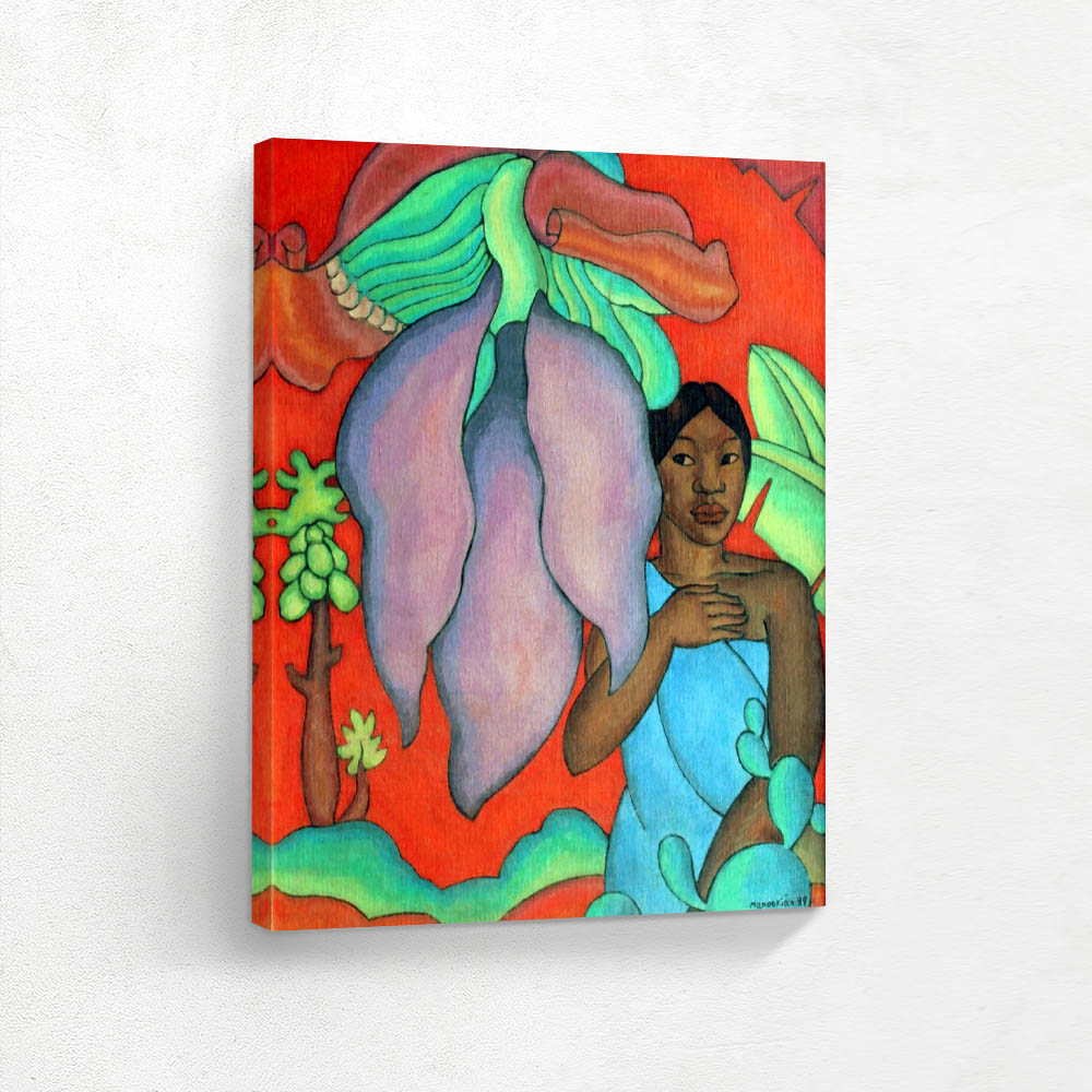 Girl with Banana Leaf