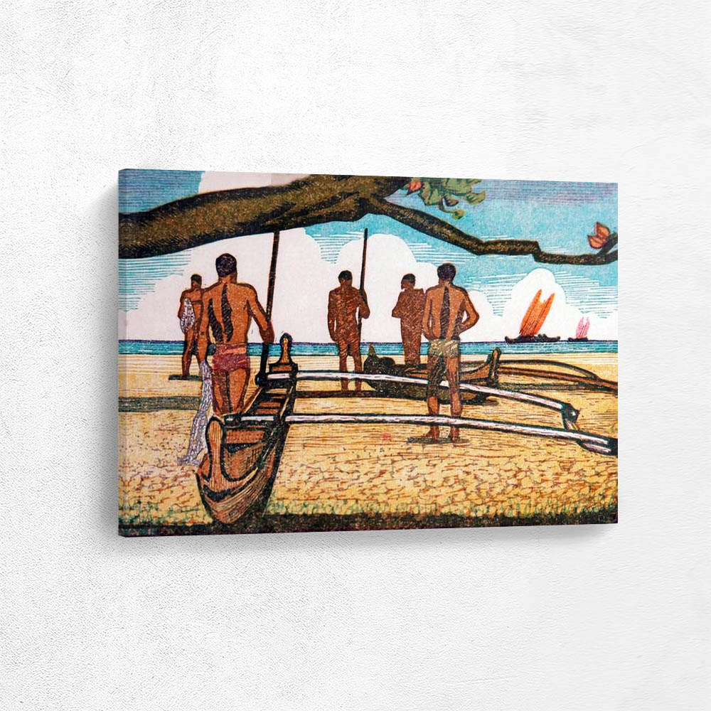 Preparing the Canoes