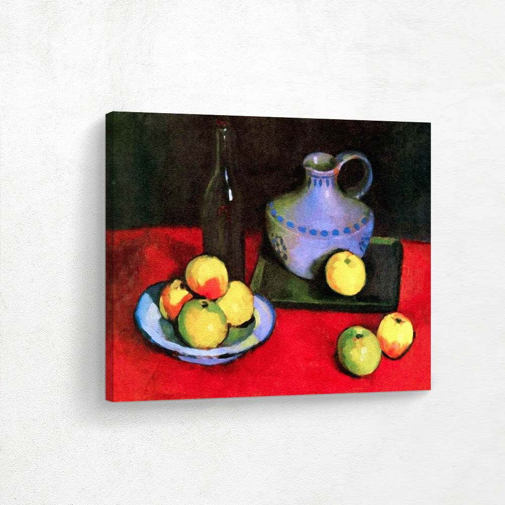 Still Life with Apples Jug and Bottle