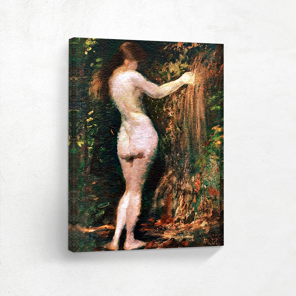 Spring Nymph  Young Female Nude at a Spring in the Forest