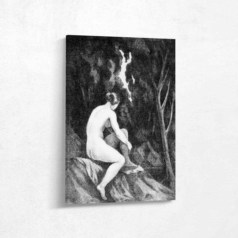 Seated Female Nude in the Forest