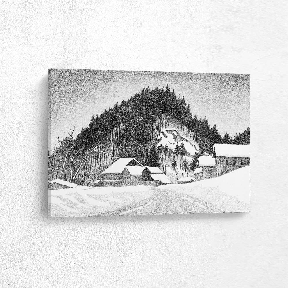 View of Wolfratshausen in Winter