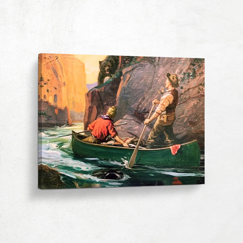 Men on Canoe