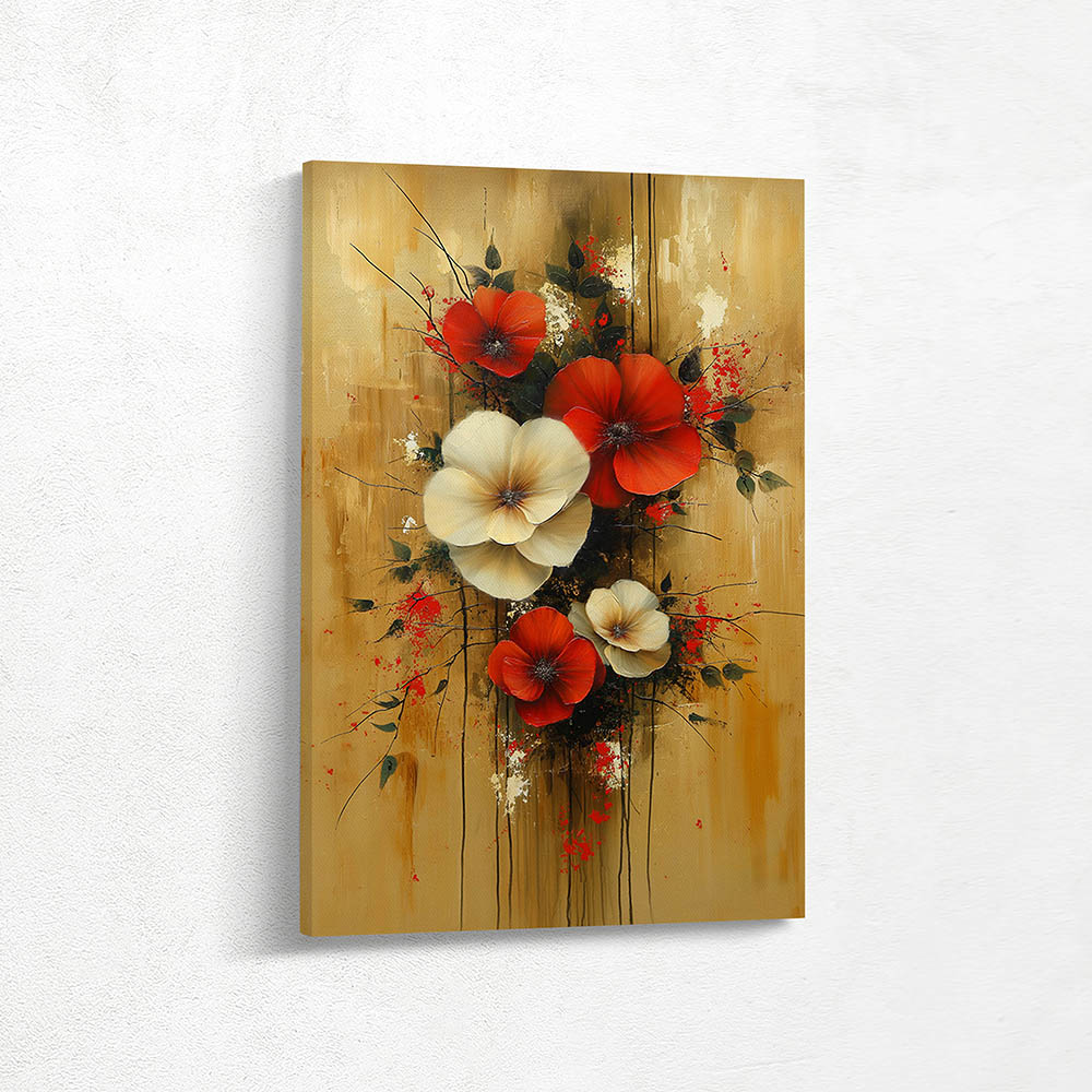 Red and White Poppies