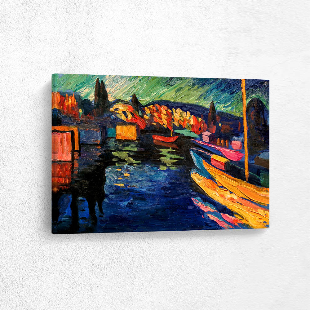 Autumn Landscape with Boats 