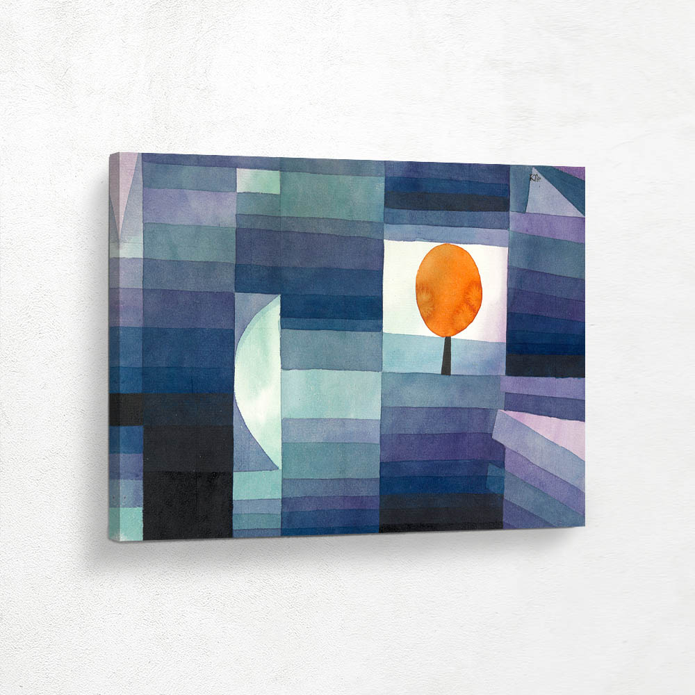 The Harbinger of Autumn [green and violet gradation with orange accent]