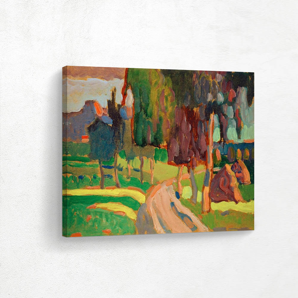 Summer landscape at sunset