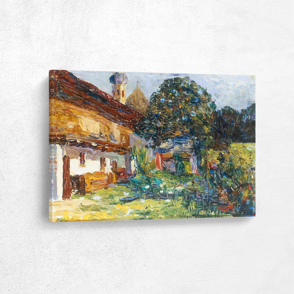 Kochel – farmhouse with church